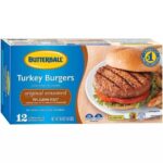Butterball frozen turkey burgers 64  OZ,