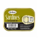 Grace sardines  in vegetable oil 603G